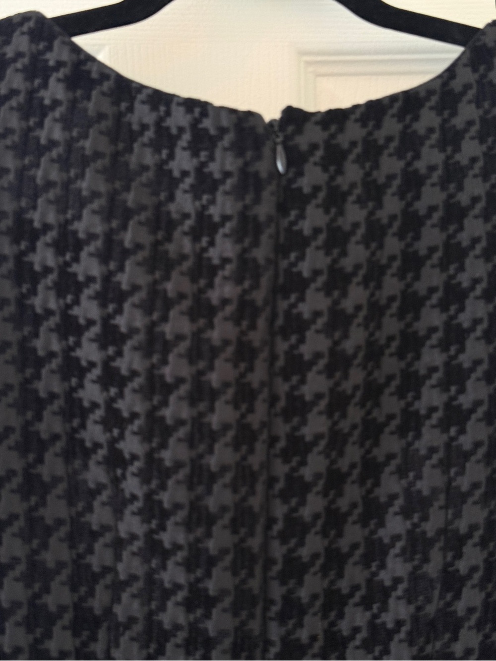AMERICAN APPAREL Black Houndstooth Mini Cocktail Dress NWT Made in USA Sz M - Picture 6 of 10